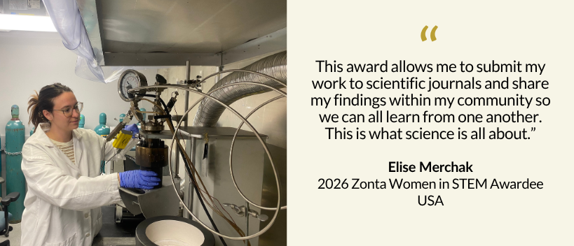 Zonta Women in STEM 2026 testimonial from Elise Merchak